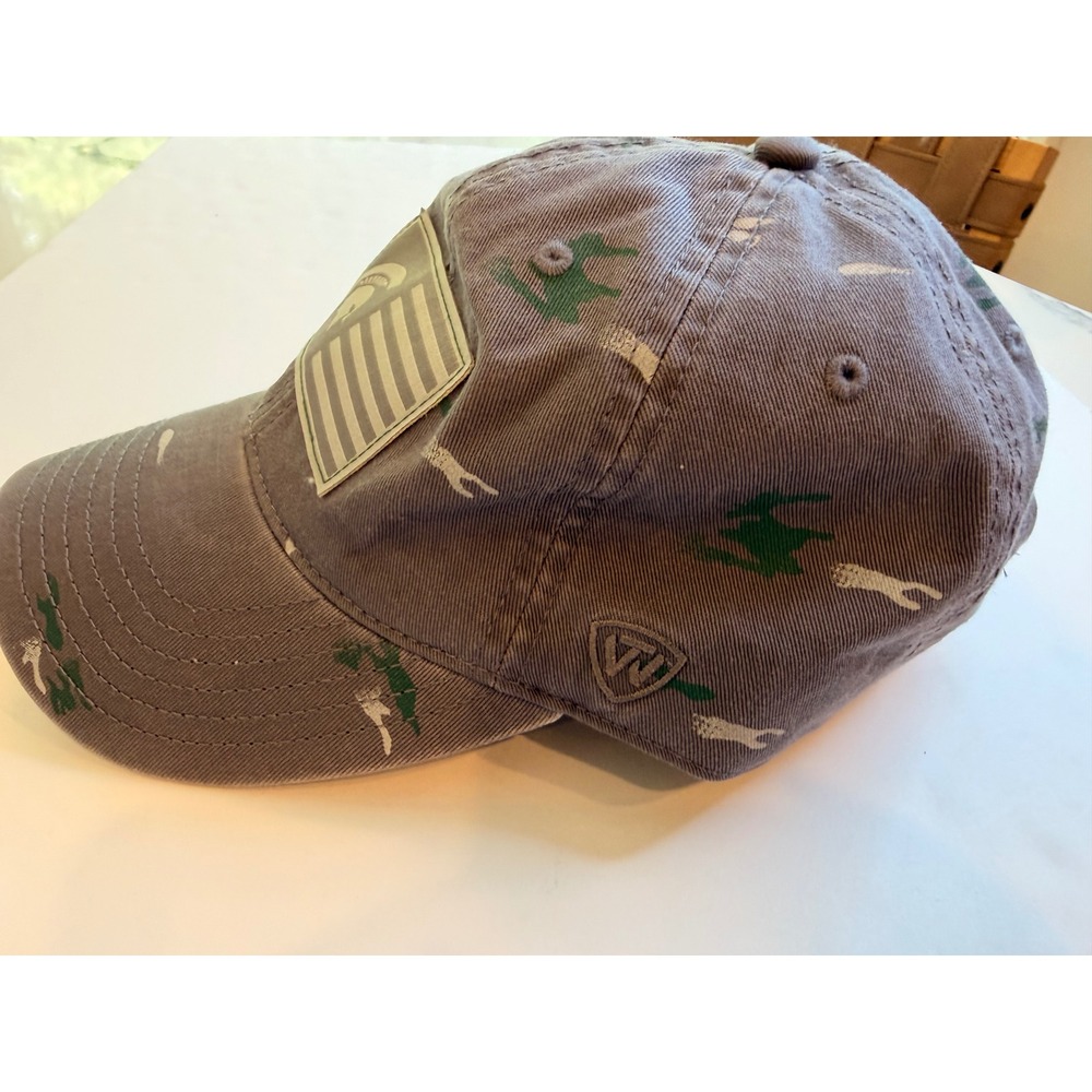 Michigan State Spartans Top of the World OHT Grey Camo Adjustable Hat Mens Cap - Picture 2 of 8